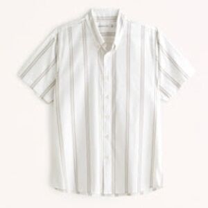 NWT Abercrombie & Fitch Men’s Performance Striped Button-Up Shirt